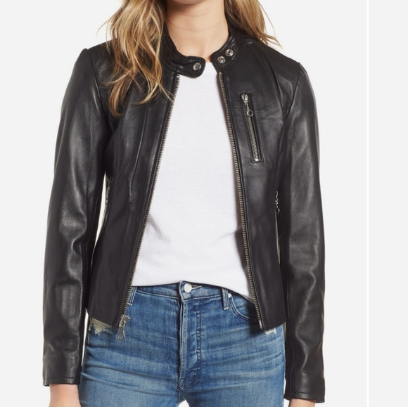 New Schott New York Lambskin Leather Moto Jacket - Picture 1 of 10